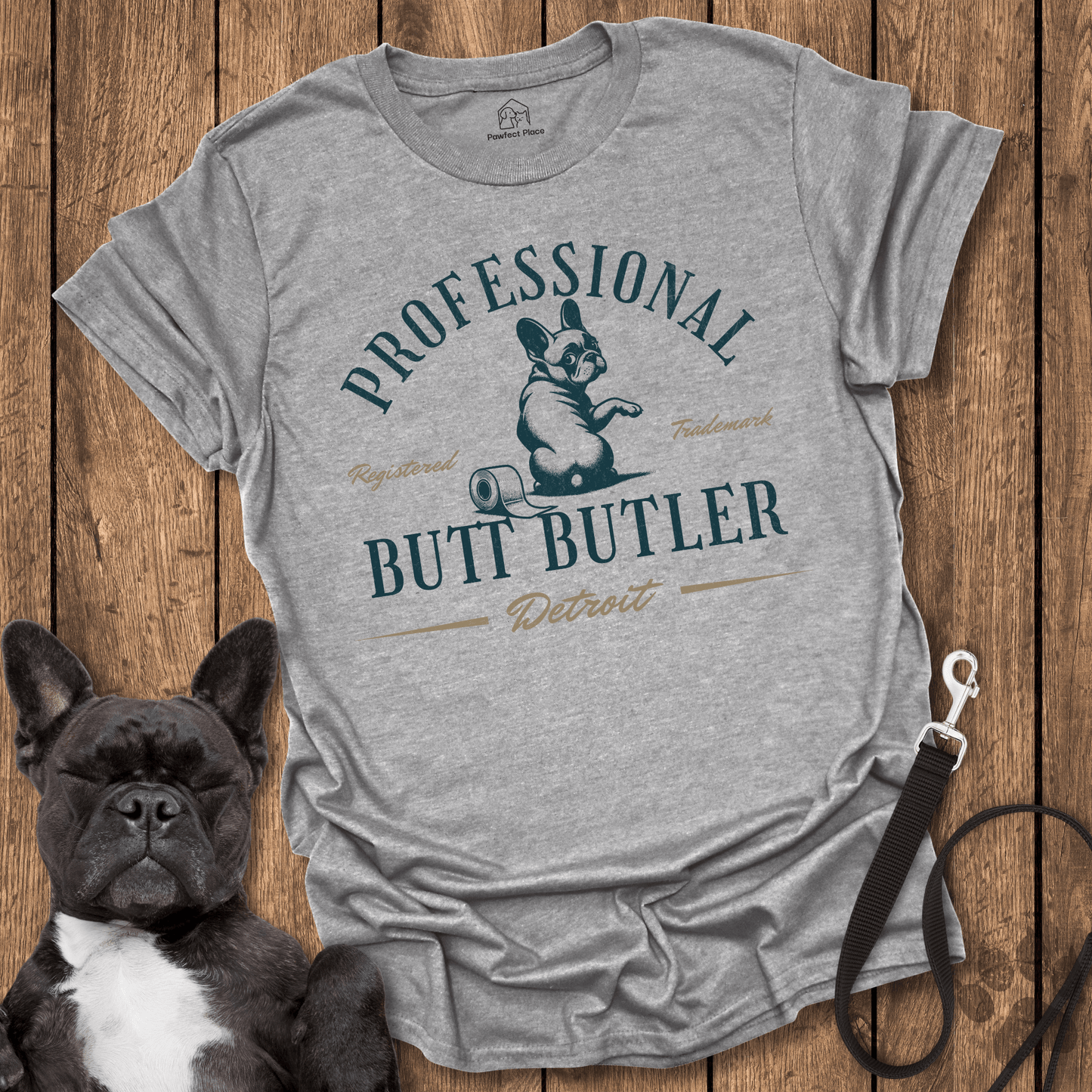 Frenchie T-Shirt, Professional Butt Butler - Dog Shirt