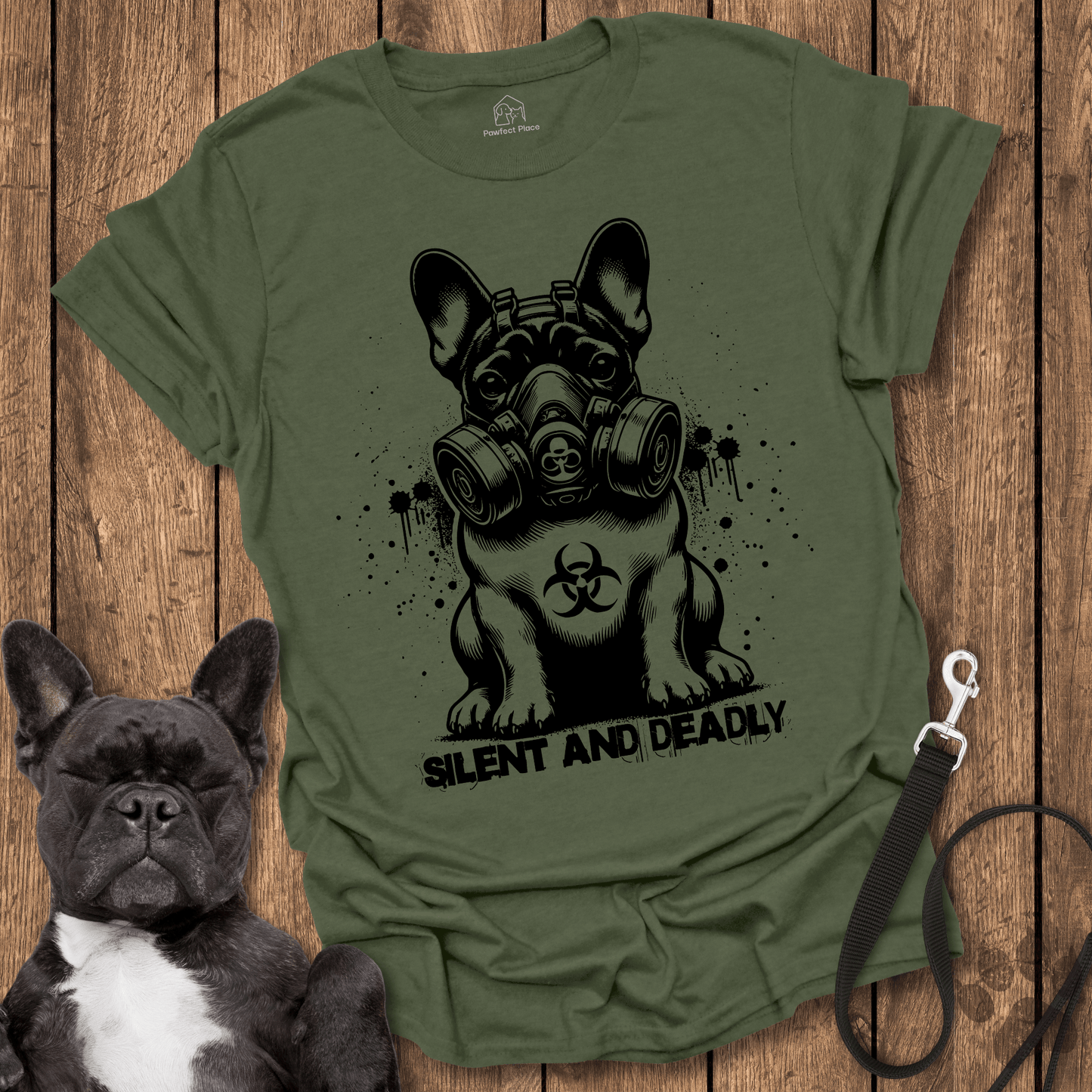 Frenchie T-Shirt, Silent And Deadly - Dog Shirt
