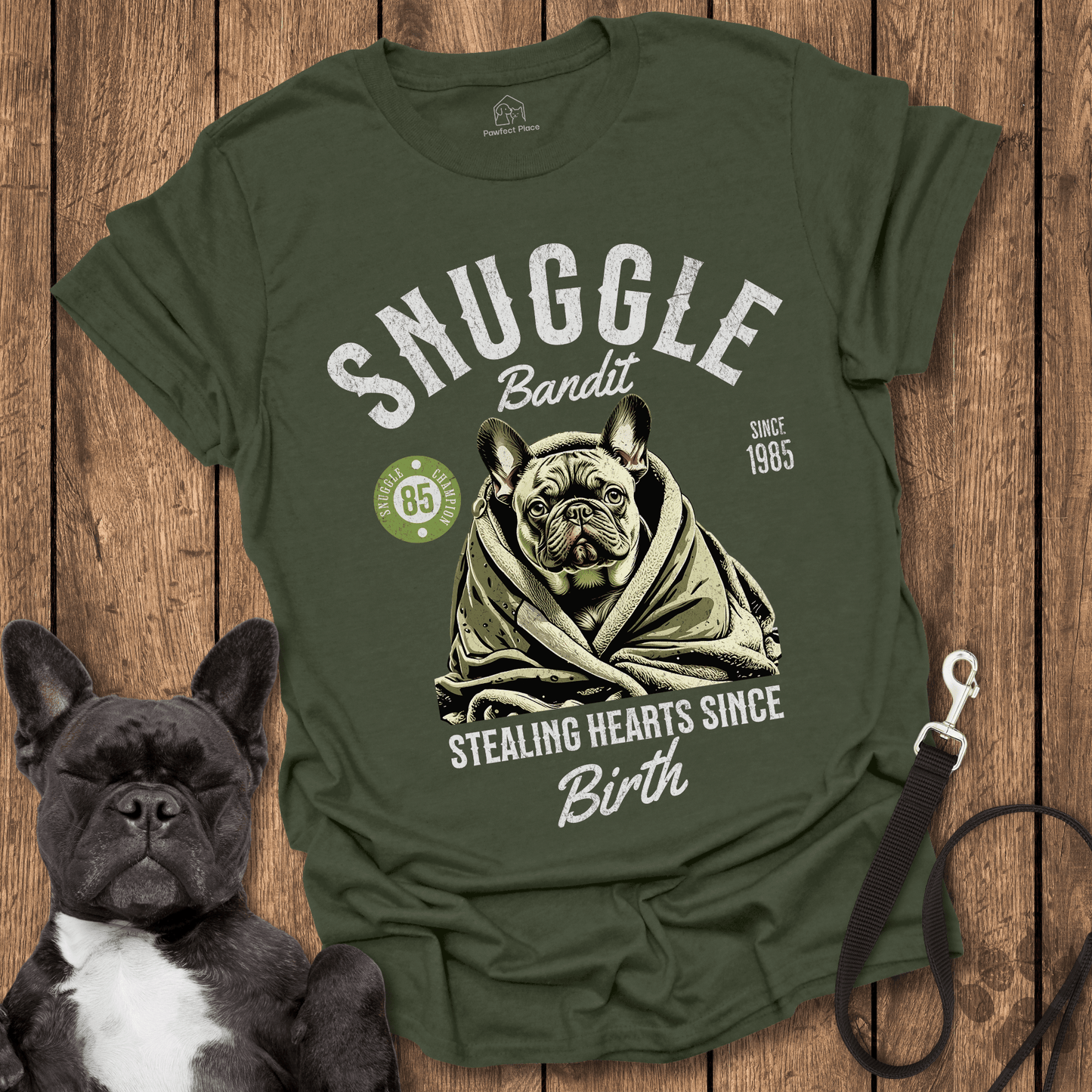 Snuggle Bandit - Frenchie Tee - PawfectPlace