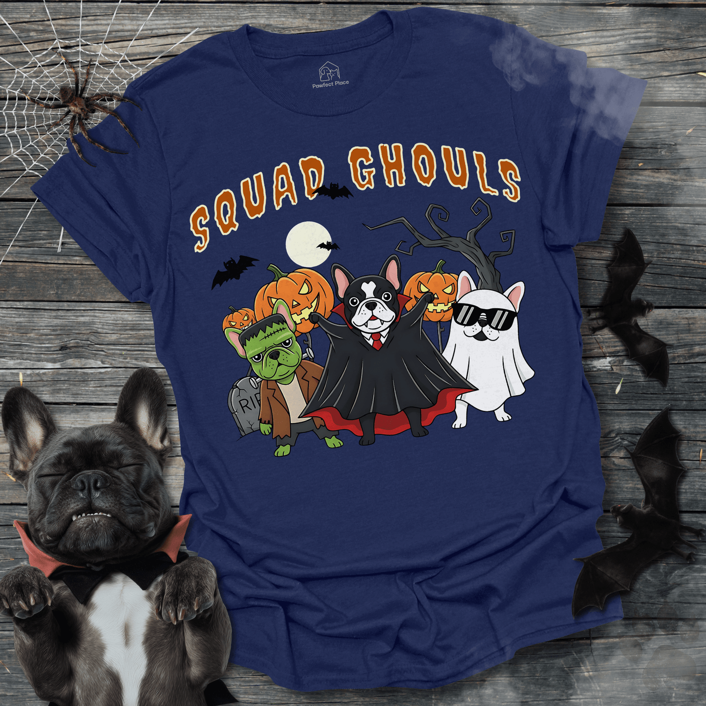 Squad Ghouls - Halloween Frenchie Tee - PawfectPlace