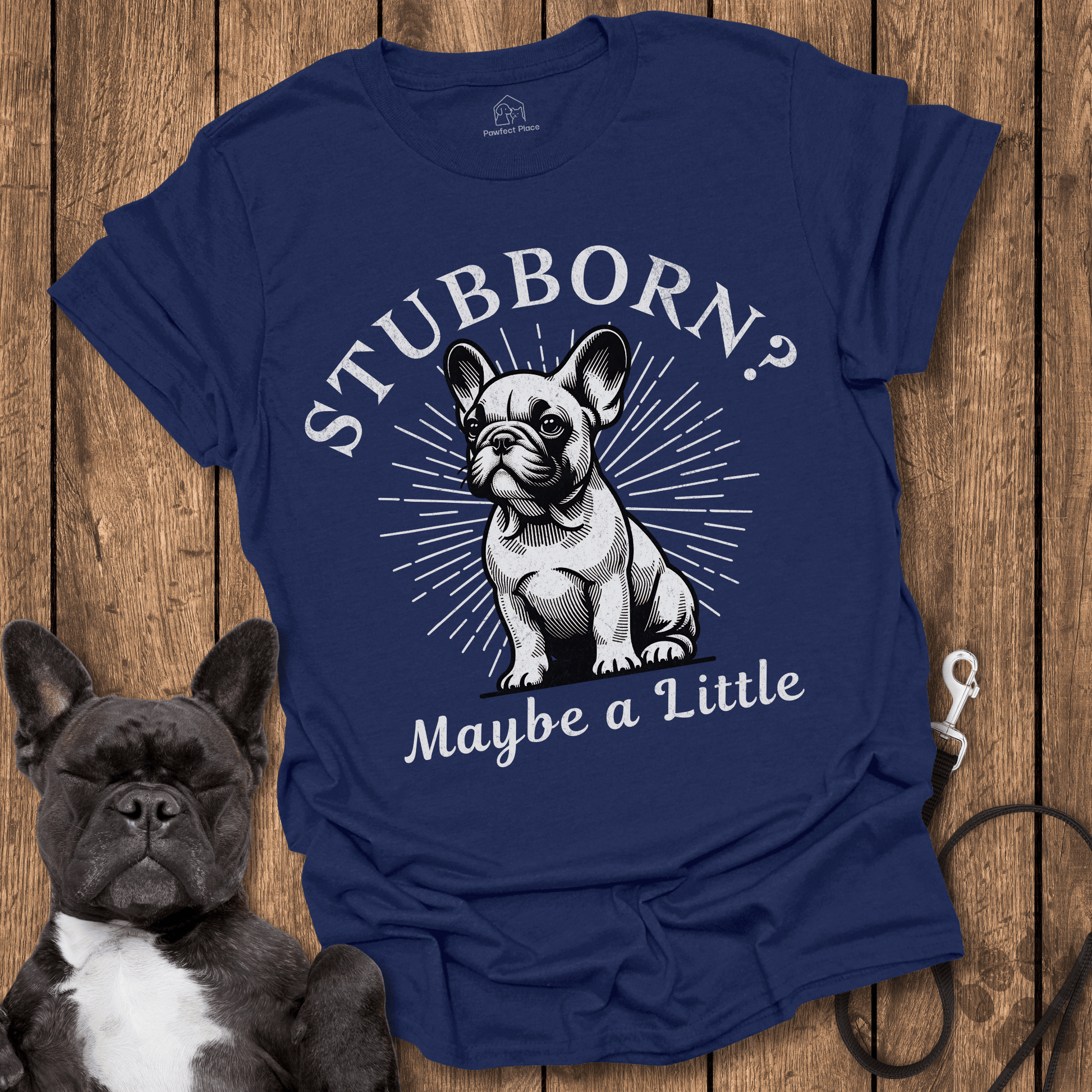 Stubborn? Maybe a Little - Frenchie Tee - PawfectPlace