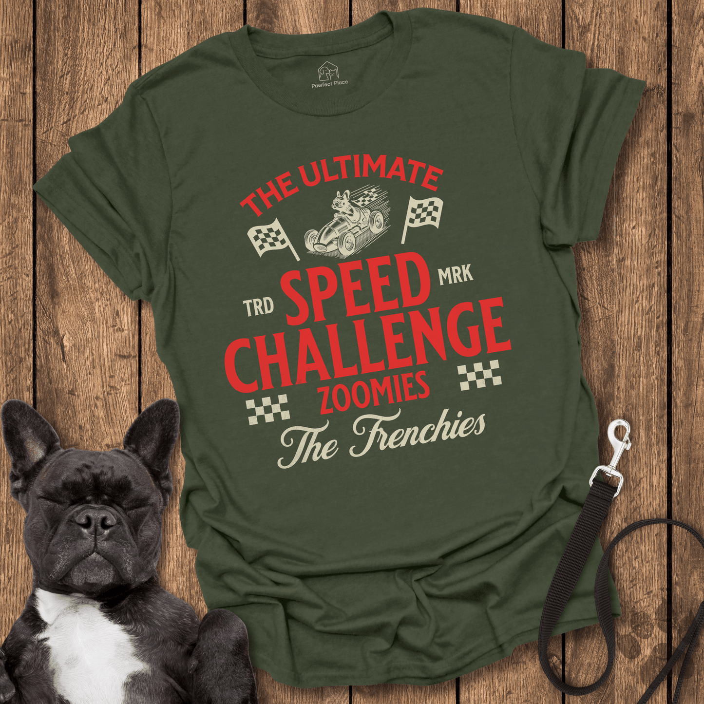 Ultimate Speed Challenge, Zoomies - Frenchie Tee - PawfectPlace