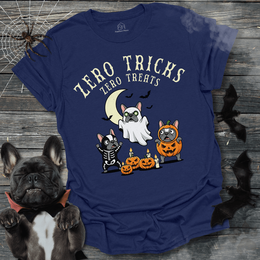Zero Tricks Zero Treats - Halloween Frenchie Tee - PawfectPlace