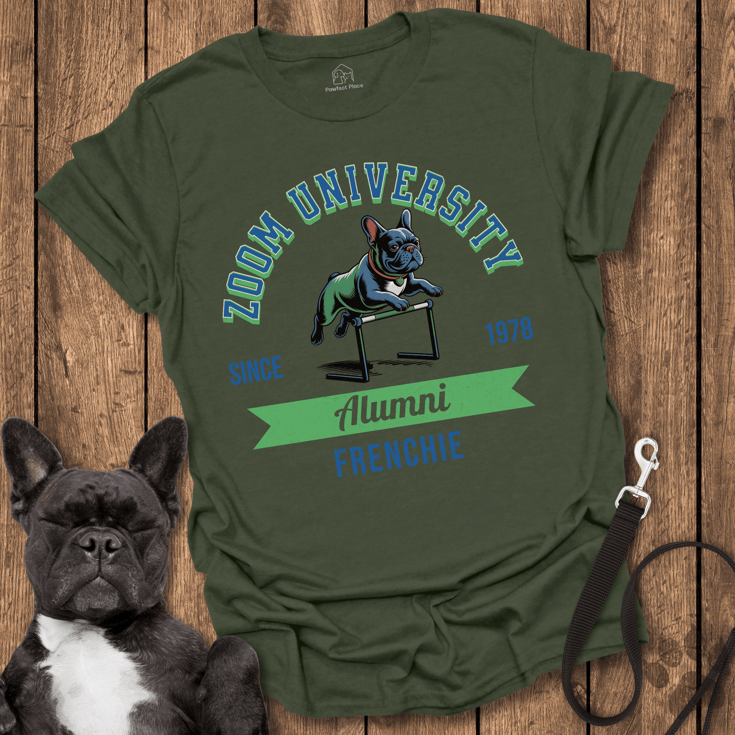Zoom University - Frenchie Tee - PawfectPlace
