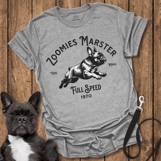 Zoomies Master, Full Speed - Frenchie Tee - PawfectPlace