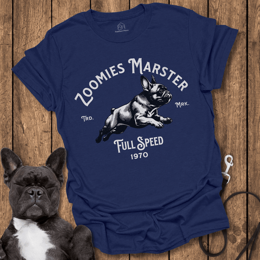 Zoomies Master, Full Speed - Frenchie Tee - PawfectPlace