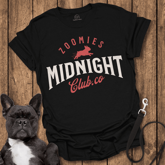 Zoomies Midnight Club - Frenchie Tee - PawfectPlace
