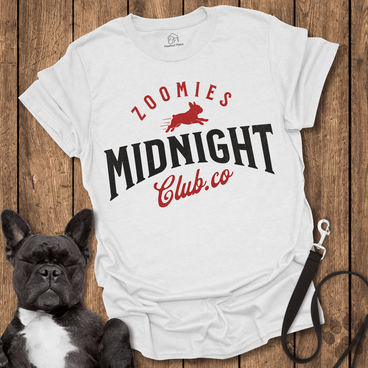 Zoomies Midnight Club - Frenchie Tee - PawfectPlace